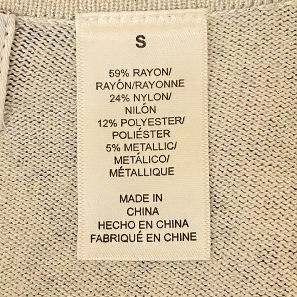 Alfred Dunner Shimmery Blouse with Keyhole Neckline Size S Oversized Abstract - Picture 7 of 8